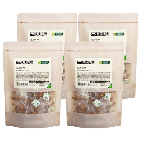 자연지인 도라지 차 삼각티백, 1g, 50개입, 4개