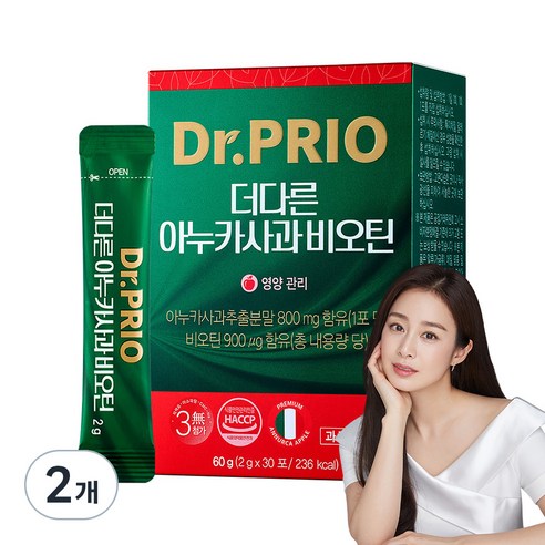 닥터프리오 더다른 아누카사과 비오틴 30p, 60g, 2개