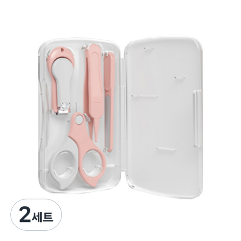 하마하마 손톱깎이 세트, 핑크, 2세트