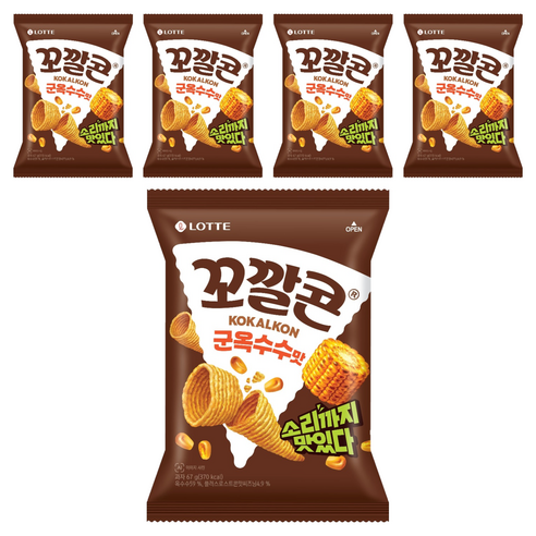 꼬깔콘 군옥수수맛, 67g, 5개