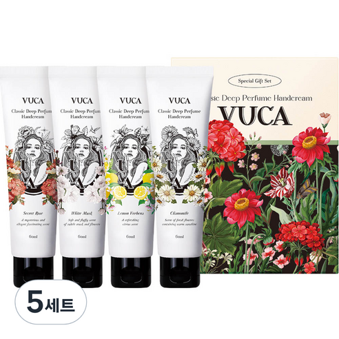 뷰카 클래식 딥 퍼퓸 핸드크림 60ml x 4종 세트, 5세트