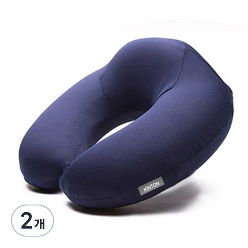 킨톤 여행용 U자 통풍 메모리폼 목쿠션, 네이비