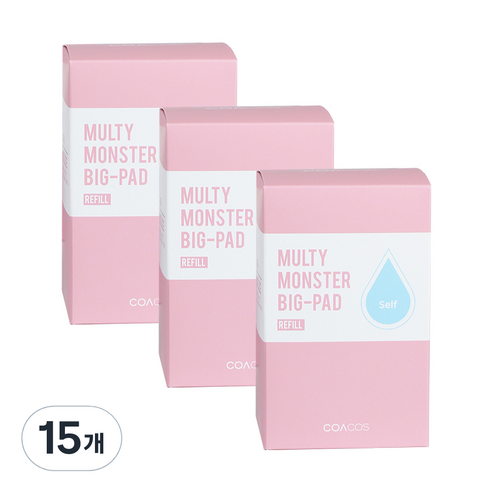 코아코스 몬스터 빅 패드 리필 7cm, 105개입, 15개