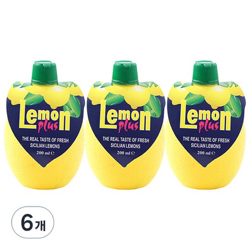 유로푸드 레몬플러스 음료, 200ml, 6개