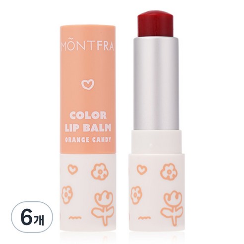 몽프라 컬러 립밤, 4g, 6개