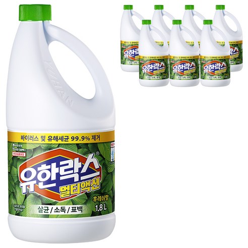 유한락스 멀티액션 후레쉬 락스, 1.8L, 8개