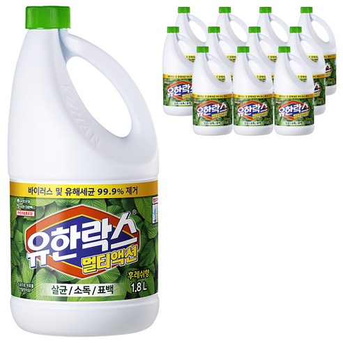 유한락스 멀티액션 후레쉬 락스, 1.8L, 12개