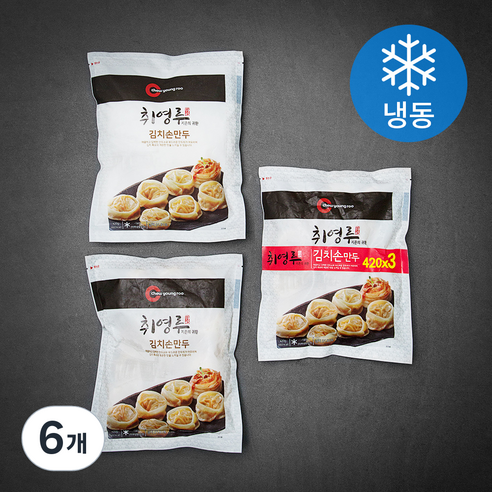 취영루 김치손만두 (냉동), 420g, 3개