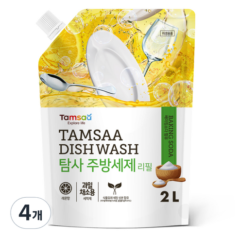 탐사 주방세제 리필, 2L, 4개