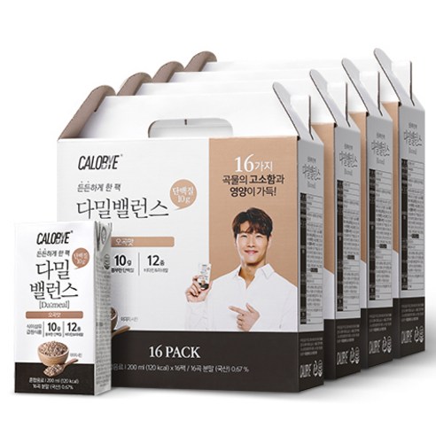 칼로바이 다밀밸런스 식사대용 단백질 쉐이크 오곡맛 기타헬스보조제, 64개, 200ml