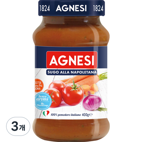 아그네시 나폴레탄 토마토 파스타 소스, 400g, 3개