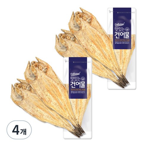 해맑은푸드 자연건조 황태포 2미, 140g, 4개
