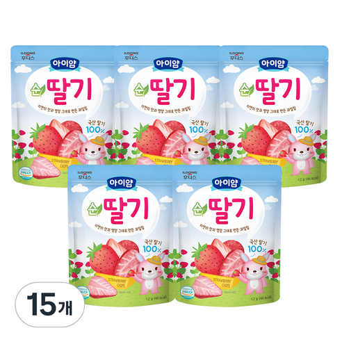 일동후디스 아이얌 동결건조 과일칩, 12g, 15개