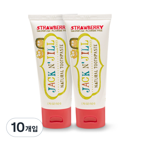 잭앤질 내츄럴 어린이치약 딸기, 50g, 10개
