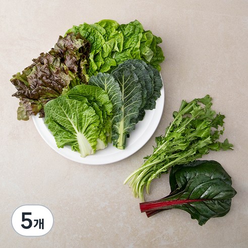 국내산 삼겹살용 모둠쌈, 450g, 5개