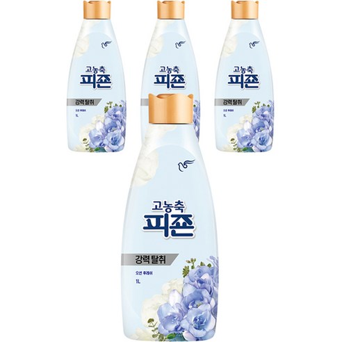 고농축 피죤 강력탈취 오리지널 오션후레쉬 섬유유연제, 1L, 4개