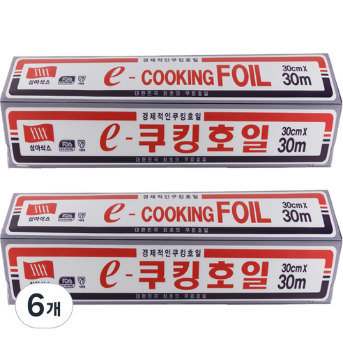 삼아삭스호일 e쿠킹호일 30cm x 30m, 6개