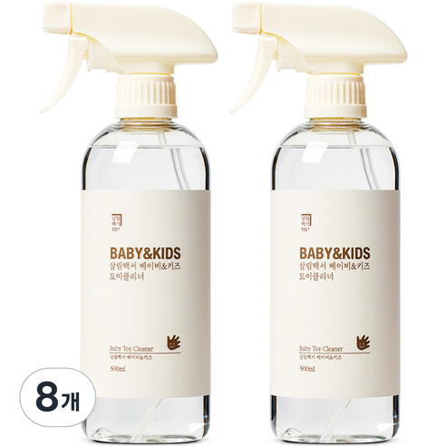 살림백서 베이비 앤 키즈 토이클리너, 8개, 500ml