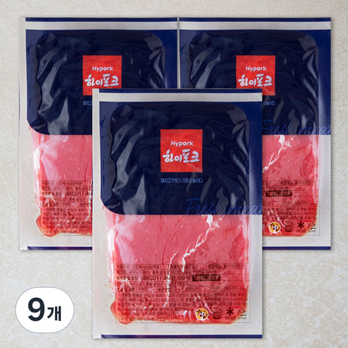 하이포크 산지직송 뒷다리 불고기용 (냉장), 500g, 9개