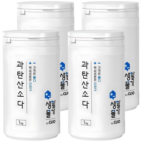크리오 생활물가 과탄산소다 다목적 세정제, 1kg, 4개