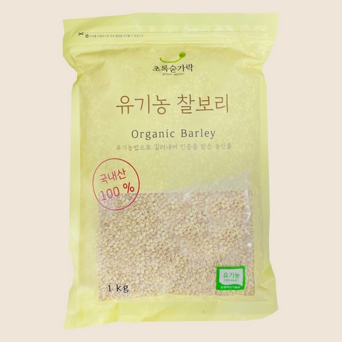 초록숟가락 유기농 찰보리쌀, 1kg, 1개