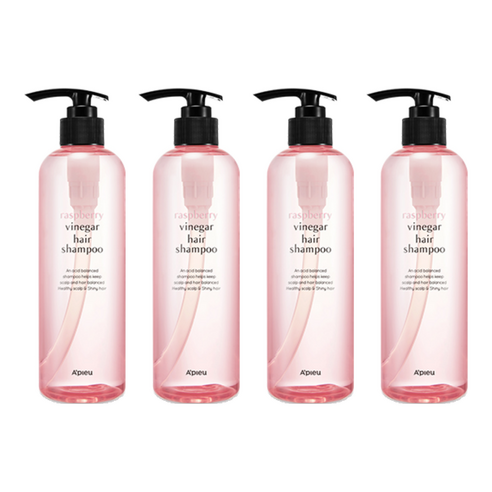 어퓨 라즈베리 식초 헤어 샴푸, 500ml, 4개