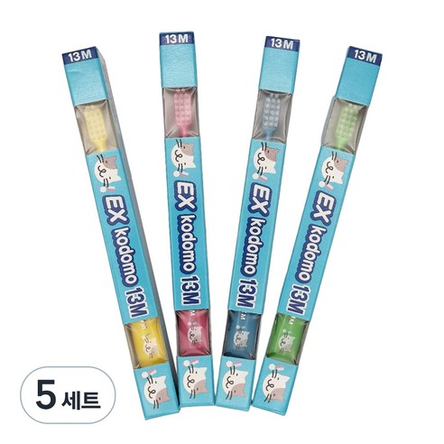 라이온 코도모 유아 칫솔, 혼합색상, 4개입, 5세트
