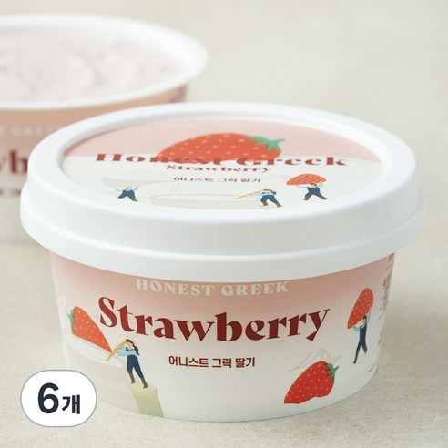 어니스트그릭 딸기, 100g, 1개입, 6개