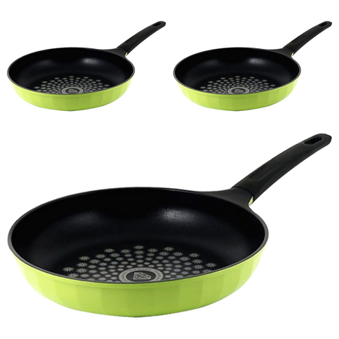 키친아트 F1 통주물 컬러 다이아몬드 후라이팬, 30cm, 3개