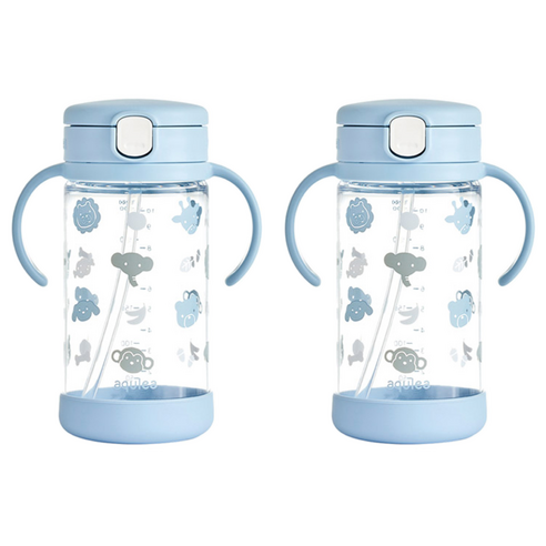 릿첼 AQ 빨대컵 320ml, 2개, 베이비블루