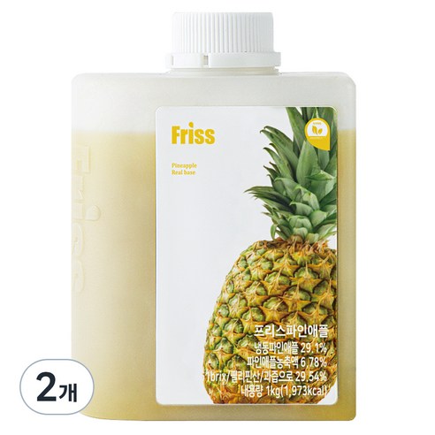 프리스 파인애플 농축액, 2개, 1kg