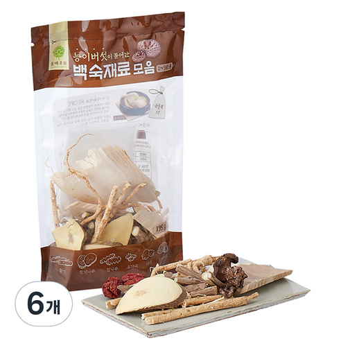 몸애조화 능이버섯이 들어간 백숙재료 모음, 6개, 135g