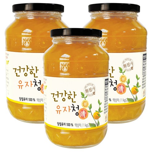 다온웰 건강한 유자청, 1kg, 3개