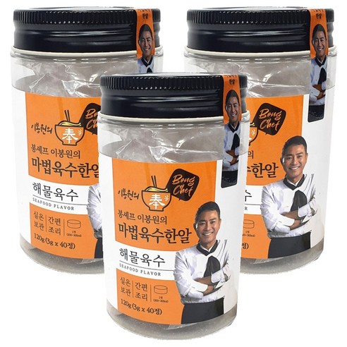 봉셰프 이봉원의 육수한알 해물육수, 120g, 3개