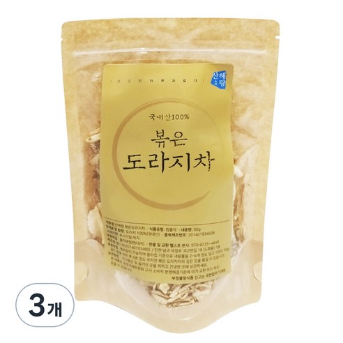 산해랑 볶은 도라지차, 50g, 1개입, 3개
