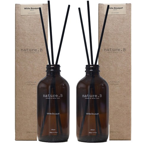 보에담 네이처비 실내용 디퓨저 200ml x 2p, 화이트 부케, 2개