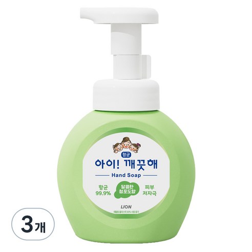 아이깨끗해 향균 거품 핸드솝 청포도, 250ml, 3개