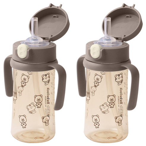 베베락 국내 제조 아이와 PPSU 원터치 유아 빨대컵 270ml, 2개, 초코
