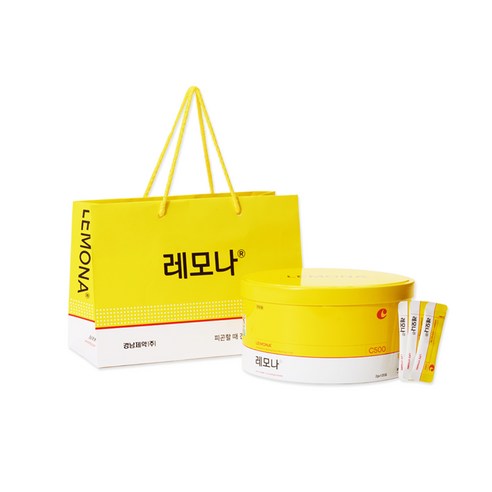 경남제약 레모나산 틴케이스 121포 + 쇼핑백, 240g, 1세트