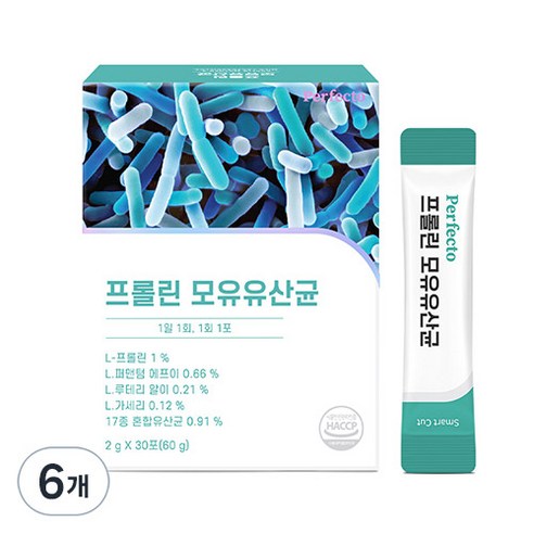 퍼펙토 프롤린 모유 유산균, 60g, 6개
