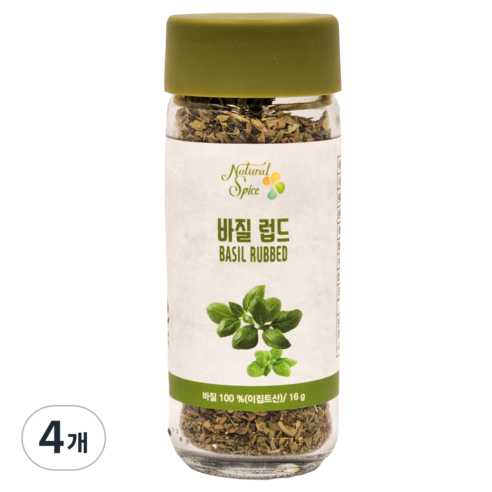 내츄럴스파이스 바질 럽드, 16g, 4개