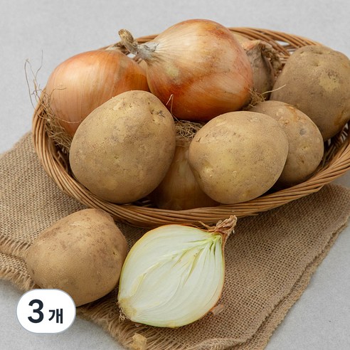 국내산 친환경 감자&양파, 2.4kg, 3개