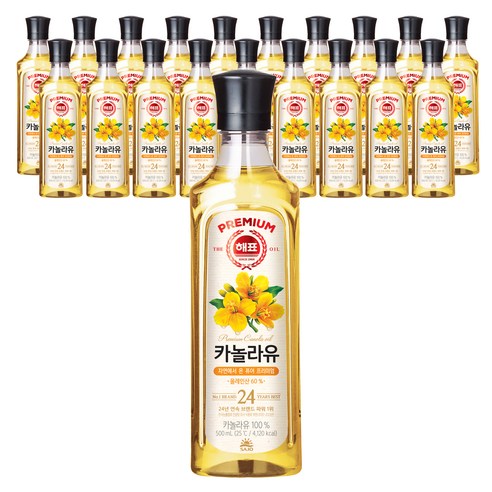 해표 카놀라유, 500ml, 20개
