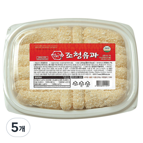 담미정 조청유과, 200g, 5개