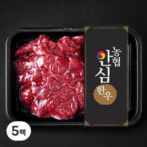 농협안심한우 정육 세절 1+등급 국거리용 (냉장), 300g, 5팩