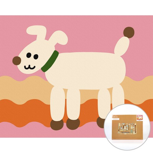 아트조이 물감 2배 DIY 명화그리기 40 x 50 cm, 추억이 퐁퐁 강아지, 1개
