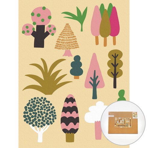 아트조이 물감 2배 DIY 명화그리기 40 x 30 cm, 컬러풀 포레스트, 1개