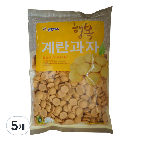 신흥제과 행복계란과자, 1kg, 5개