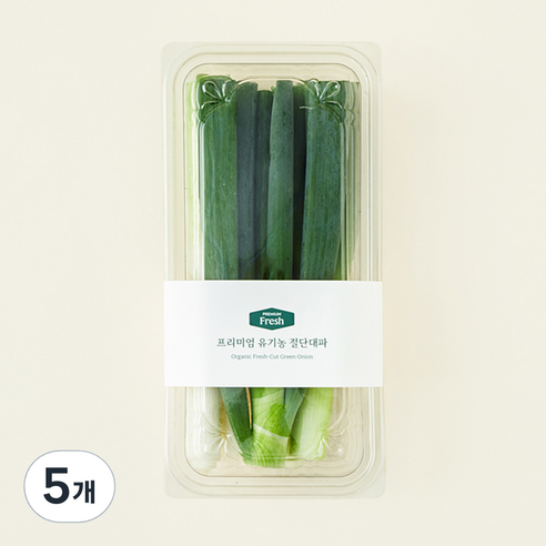 프리미엄 유기농 절단대파, 300g, 5개