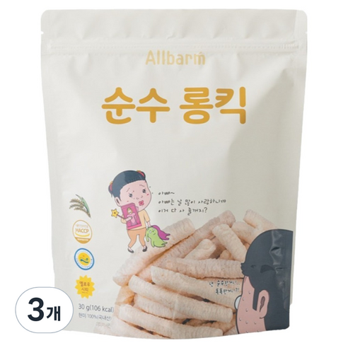 올바름 순수롱킥, 30g, 3개, 고소한맛